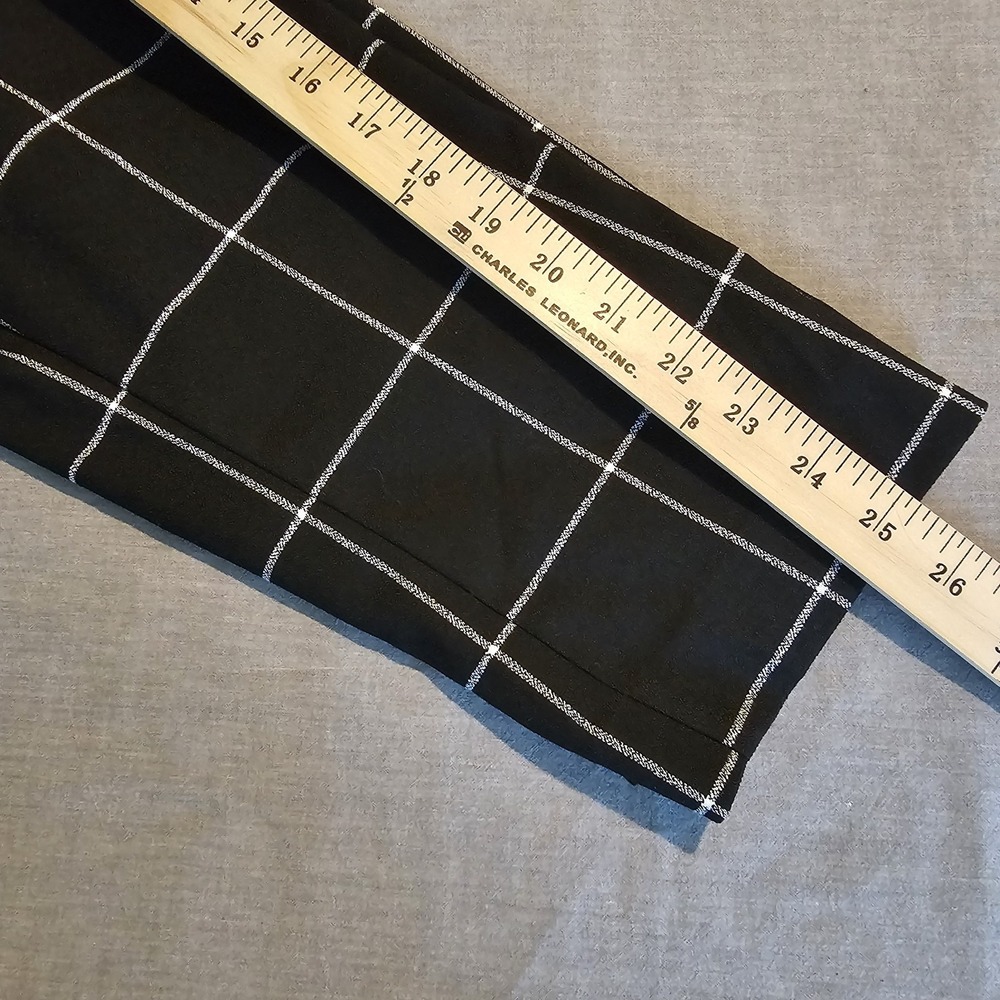 NWT Lane Bryant Peplum Zip Front Jacket Window Pane Black White Career Office 28 - Picture 9 of 9